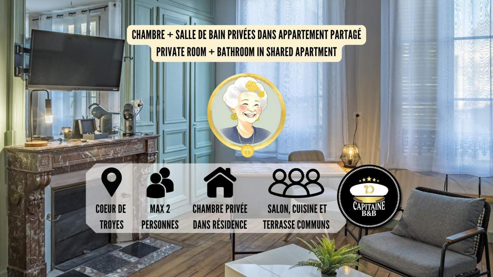 Chez Suzanne 0 - Chambre Privee Dans Maison De Ville - Confort - Hypercentre Troyes Buitenkant foto